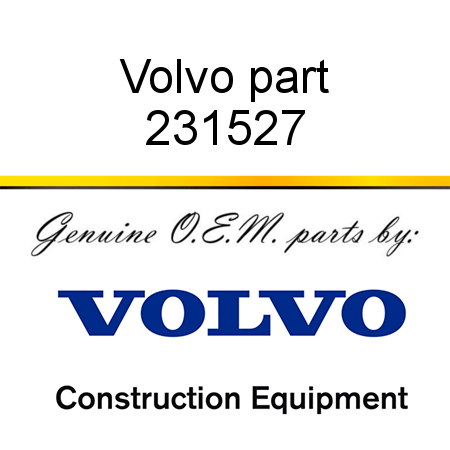 Volvo part 231527