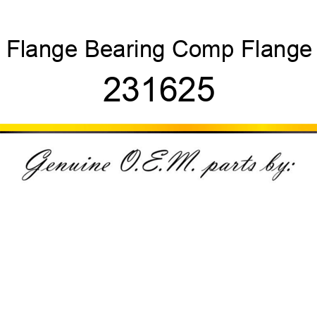 Flange Bearing, Comp Flange 231625