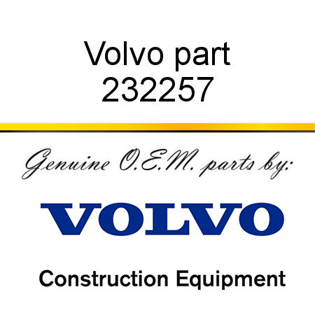 Volvo part 232257