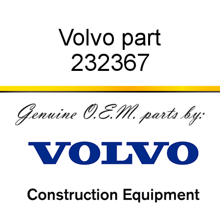 Volvo part 232367