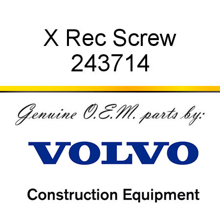 X Rec Screw 243714