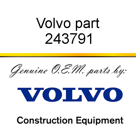 Volvo part 243791