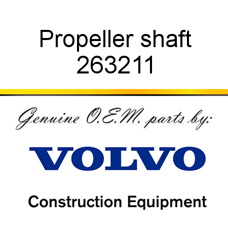 Propeller shaft 263211