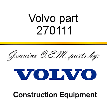 Volvo part 270111