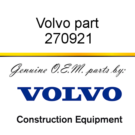 Volvo part 270921