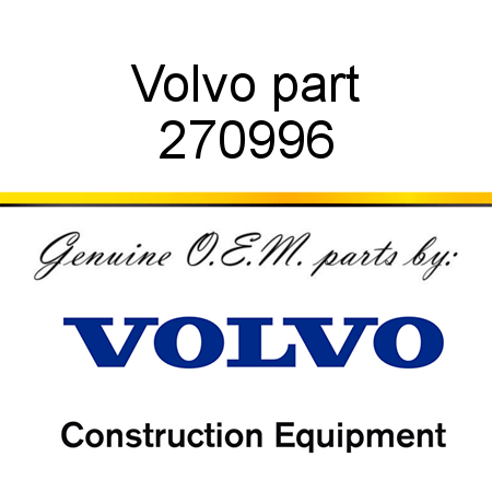 Volvo part 270996