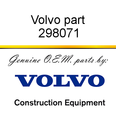 Volvo part 298071