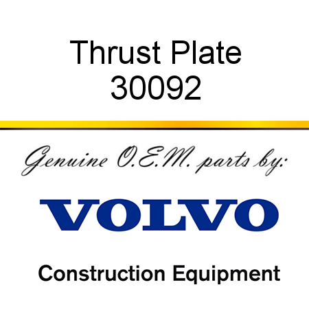 Thrust Plate 30092