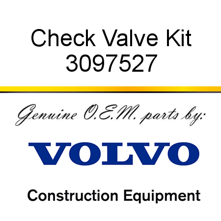Check Valve Kit 3097527