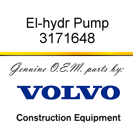 El-hydr Pump 3171648