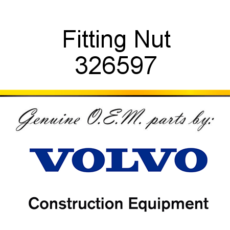 Fitting Nut 326597