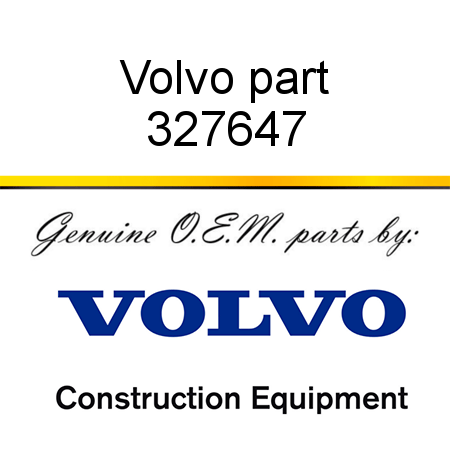 Volvo part 327647