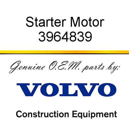 Starter Motor 3964839