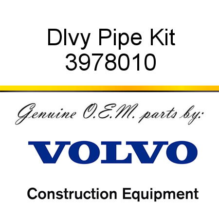 Dlvy Pipe Kit 3978010