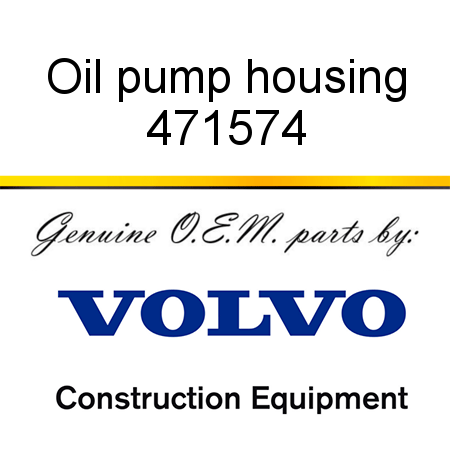 Oil pump housing 471574