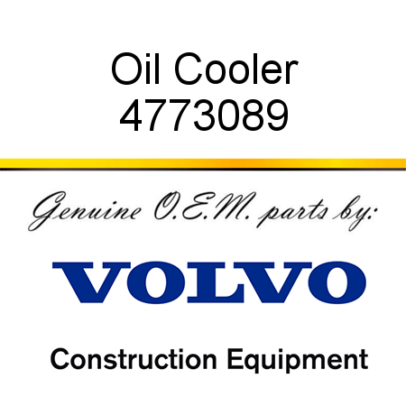 Oil Cooler 4773089