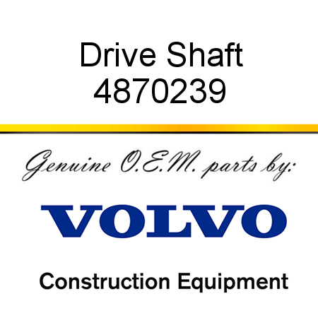 Drive Shaft 4870239