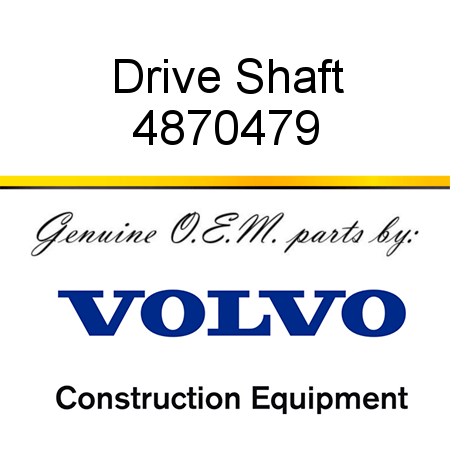 Drive Shaft 4870479