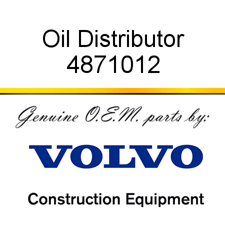 Oil Distributor 4871012