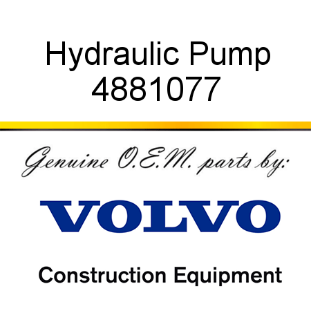 Hydraulic Pump 4881077