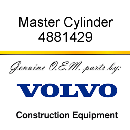 Master Cylinder 4881429