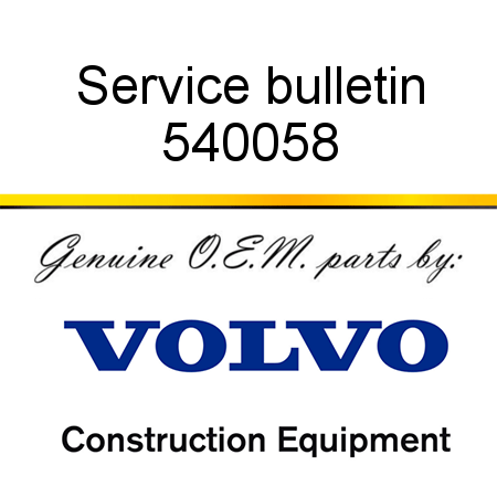 Service bulletin 540058