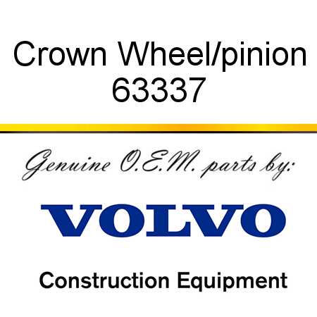 Crown Wheel/pinion 63337