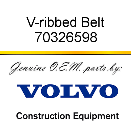 V-ribbed Belt 70326598