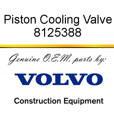 Piston Cooling Valve 8125388
