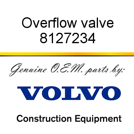 Overflow valve 8127234
