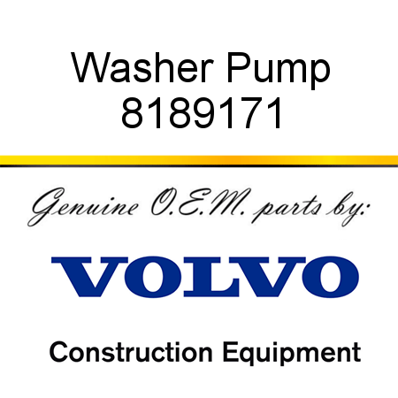 Washer Pump 8189171