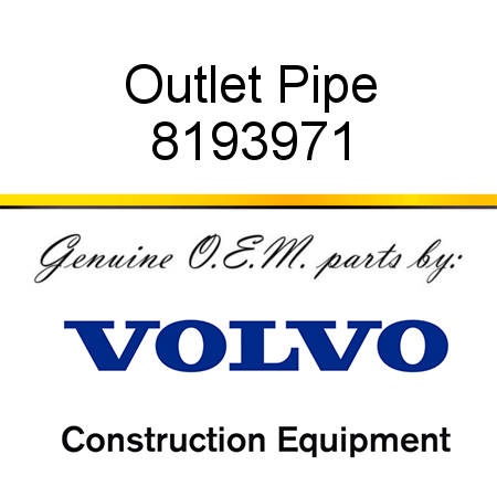 Outlet Pipe 8193971