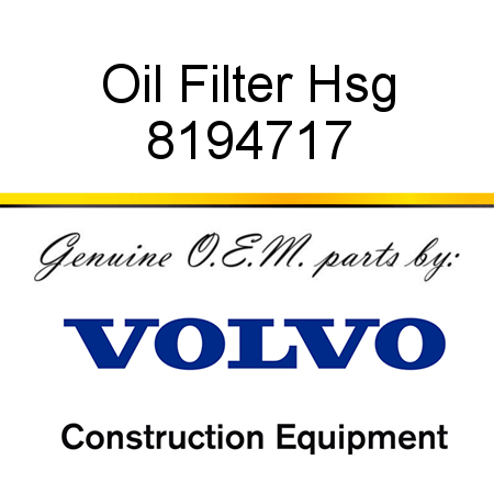Oil Filter Hsg 8194717