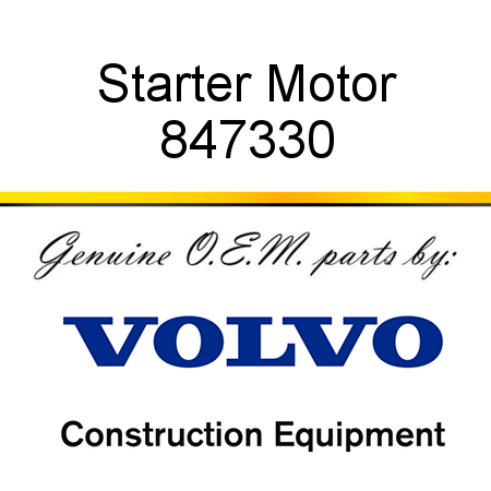 Starter Motor 847330