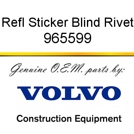 Refl Sticker, Blind Rivet 965599