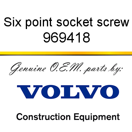 Six point socket screw 969418