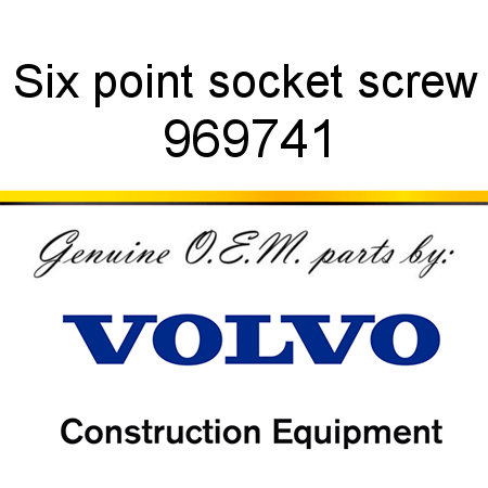 Six point socket screw 969741