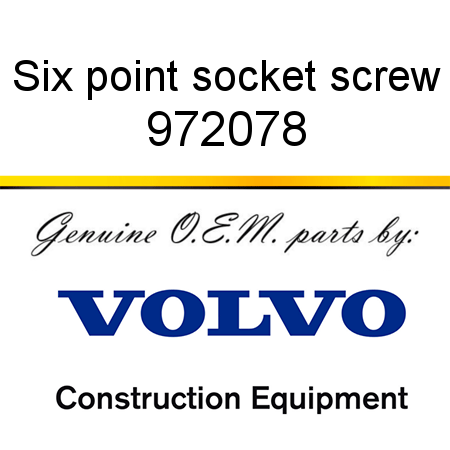 Six point socket screw 972078