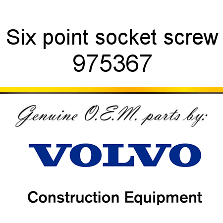 Six point socket screw 975367