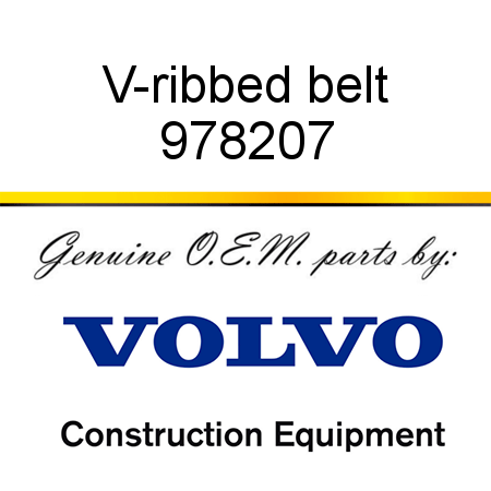 V-ribbed belt 978207