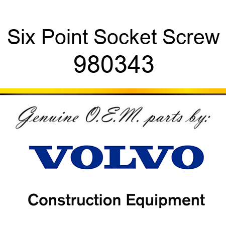 Six Point Socket Screw 980343