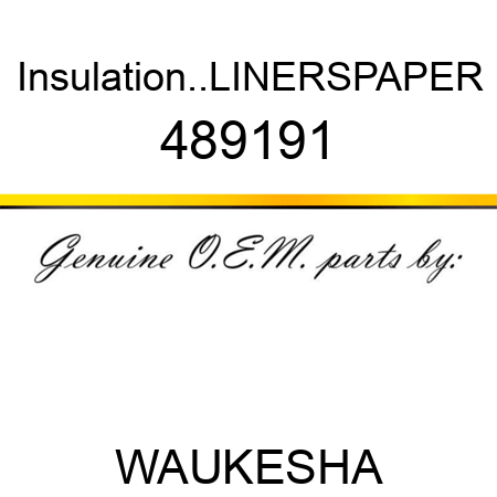 Insulation..LINERS,PAPER 489191