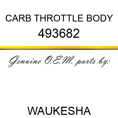 CARB THROTTLE BODY 493682