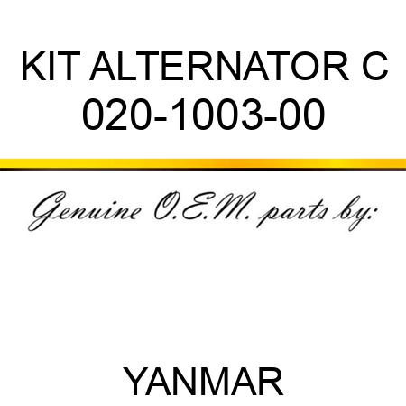 KIT ALTERNATOR C 020-1003-00