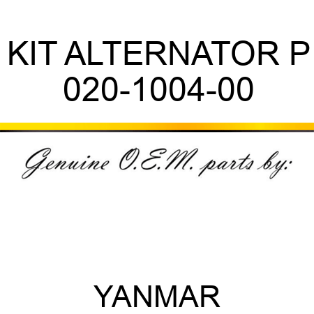 KIT ALTERNATOR P 020-1004-00