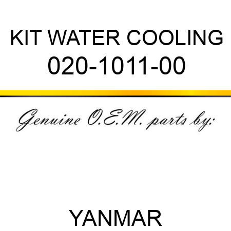 KIT WATER COOLING 020-1011-00