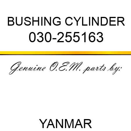 BUSHING, CYLINDER 030-255163