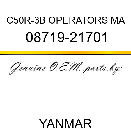 C50R-3B OPERATORS MA 08719-21701