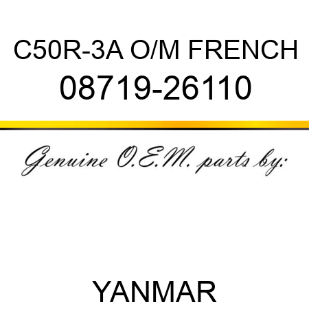 C50R-3A O/M FRENCH 08719-26110