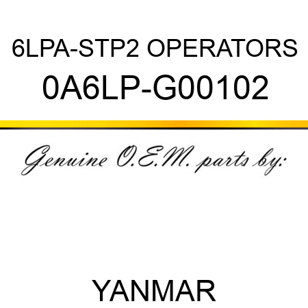6LPA-STP2 OPERATORS 0A6LP-G00102
